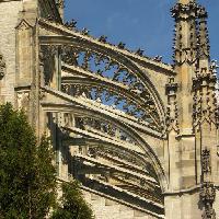 Pixwords The image with building, sky, tree, trees, green, stairs, architecture, architectural Roman Milert (Pryzmat)