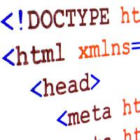Pixwords The image with code, web site, page, doctype, html, head, meta Alexeysmirnov