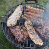 Pixwords The image with barbeque, food, eat, meat, steak, fire, smoke Wojpra - Dreamstime