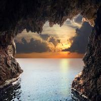 nature, landscape, water, cave, sunset Iakov Filimonov (Jackf)