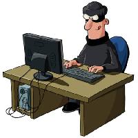 man, computer, hacker, thief, mask, cracker Dedmazay - Dreamstime