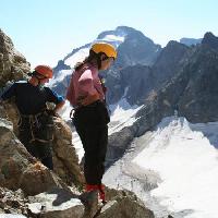 Pixwords The image with mountain, ice, snow, top, men, woman, man, rocks Sergey Mostovoy - Dreamstime