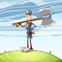 hatchet, sword, catoon, man, victory Tachen - Dreamstime