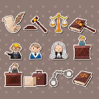 Pixwords The image with signs, cuffs, book, man, office Notkoo2008 - Dreamstime