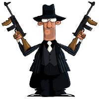 Pixwords The image with mobster, gangster, guns, black Dedmazay - Dreamstime