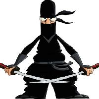 Pixwords The image with ninja, black, sword, cut, eye, Dedmazay - Dreamstime