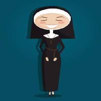 Pixwords The image with church, woman, nun, black Karola-eniko Kallai - Dreamstime