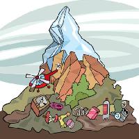 Pixwords The image with mountain, ice, trash, chopper Igor Zakowski - Dreamstime