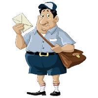 Pixwords The image with mail, man, post, letter Dedmazay - Dreamstime