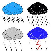 Pixwords The image with cloud, clouds, rain, lightning, blue, grey, black Aarrows