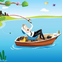 boat, man, water, fishing, lake Zuura - Dreamstime