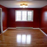 empty, lights, windows, floor, red, room Melissa King - Dreamstime