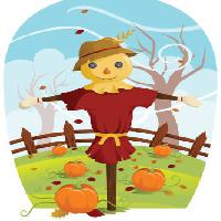Pixwords The image with scare, dummy, pumpkin, tree, puppet, fence, hat Artisticco Llc - Dreamstime