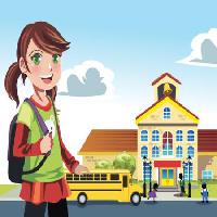 girl, woman, kids, buss, school, bell Artisticco Llc - Dreamstime