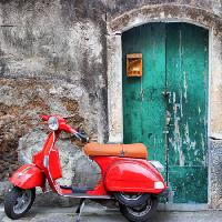 Pixwords The image with bike, motor, motorbike, door, mail 578foot - Dreamstime