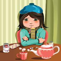 Pixwords The image with sick, ill, cold, fever, tea, medicine Artisticco Llc - Dreamstime