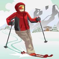 Pixwords The image with ski, winter, snow, mountain, resort, red Artisticco Llc - Dreamstime