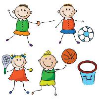 Pixwords The image with kids, sports, football, tennis, basket Aliona Zbughin - Dreamstime