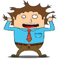 Pixwords The image with hair, man, pull, blue, shirt, tie, stressed zenwae - Dreamstime