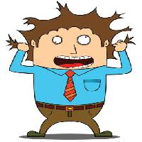 hair, man, pull, blue, shirt, tie, stressed zenwae - Dreamstime