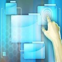 hand, folder, file, touch, circle, digital Andreus - Dreamstime