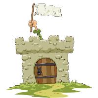 flag, castle, war, hand, door Dedmazay - Dreamstime