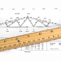 graphic, truss, straight, plates, bracing, numbers,  Wayne Mckown - Dreamstime